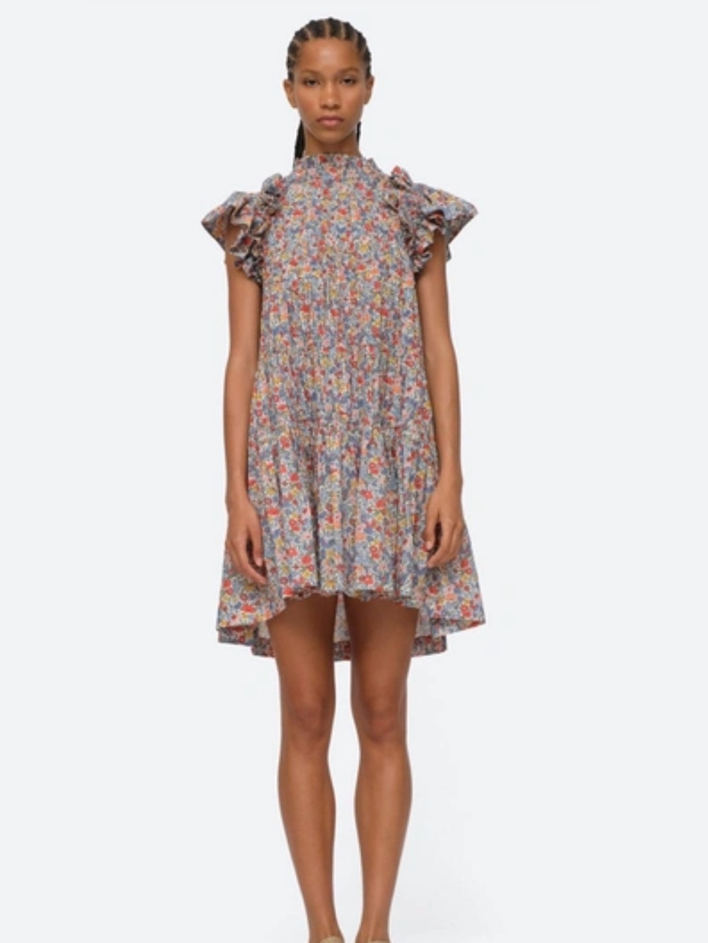 NWT Sea NY x Liberty of London dress Hanna Park Cotton Ruffle Sz large